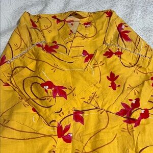 Japanese Summertime Casual Wear Gold  Fish Pattern